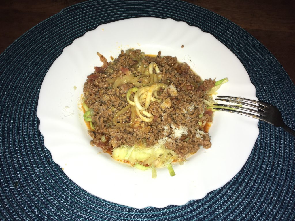 Zucchine Pasta Bolognese